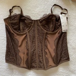Urban Outfitters Modern Romance Corset XL Brown (Out From Under)